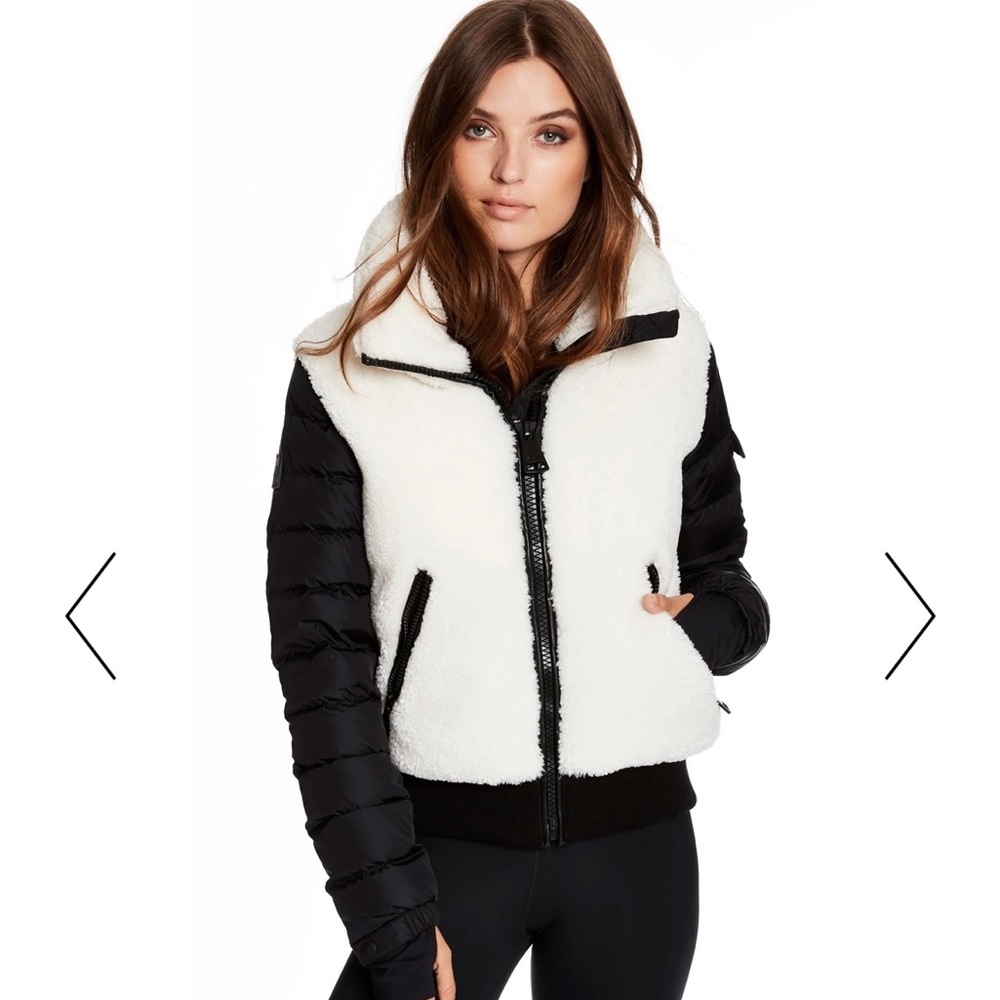 SAM. Black and White Puffer Jacket